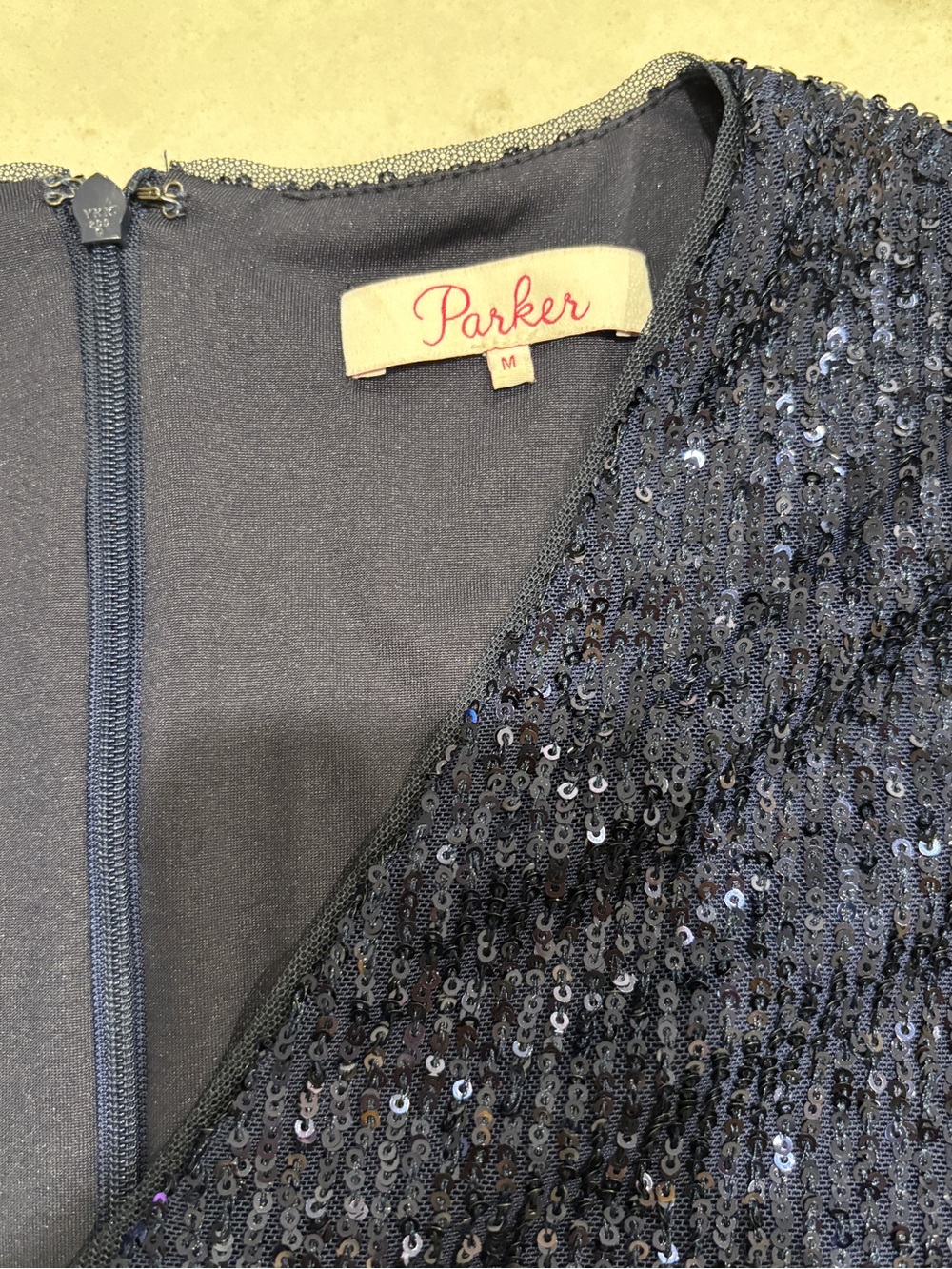 Parker Navy Sequin top